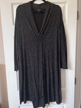 Black Polka Dot Long Sleeve Dress